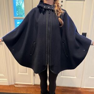 Vince Navy Cape Coat